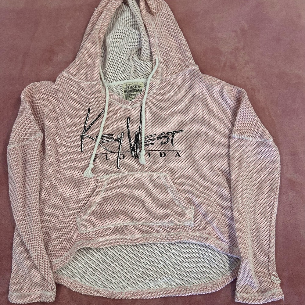 Women’s Lightweight Pink Knit Hoodie